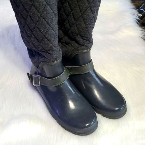 Sperry Top-Sider Women's Saltwater Tall Nylon Duck Boot Slate Quilted Waterproof - Picture 4 of 8